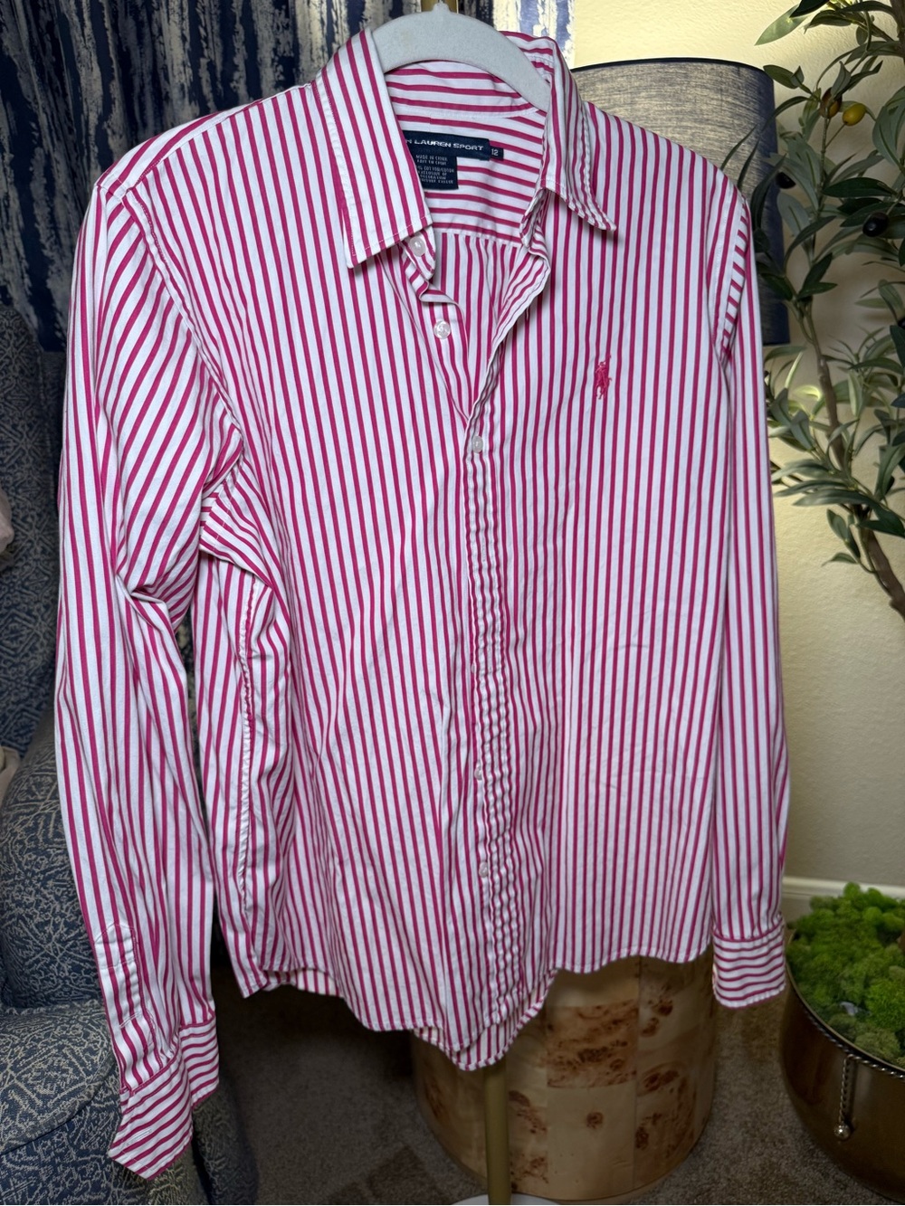 Pink Striped Cotton Button-Down Shirt - Ralph Lauren